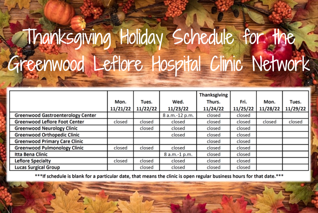 Thanksgiving Holiday Schedule For Clinics And Retail Pharmacy ...